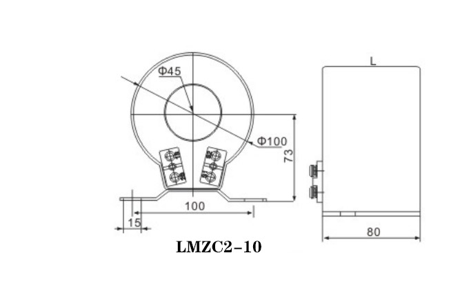 lmzc2-10型結(jié)構(gòu)及外形尺寸圖